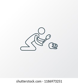 Archaeology icon line symbol. Premium quality isolated discovery element in trendy style.