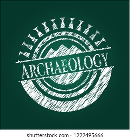 Archaeology on chalkboard