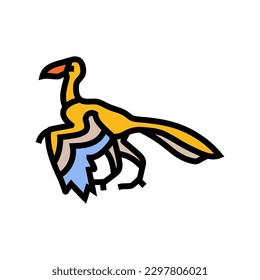 archaeopteryx dinosaur animal color icon vector. archaeopteryx dinosaur animal sign. isolated symbol illustration