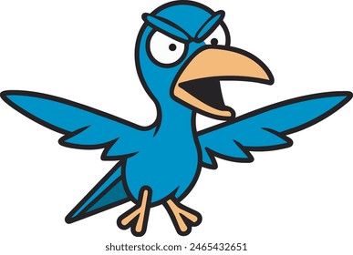Archaeopteryx pterodactyl enojado icono Vector