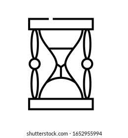 Archaic clocks line icon, concept sign, outline vector illustration, linear symbol.