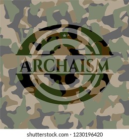Archaism on camouflaged texture