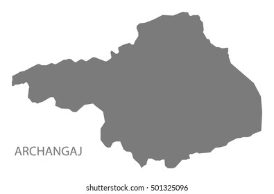 Archangaj Mongolia Map grey
