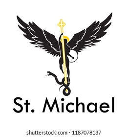 Archangel Michael Tattoo/Logo Highly Customizable