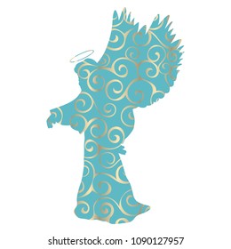 Archangel pattern silhouette christmas angel religious christian