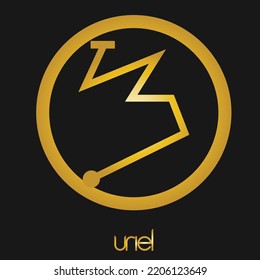 Archangel Uriel Seal, angel rune, sigil. Uriel is one of the archangels who protected humankind from the Watchers.