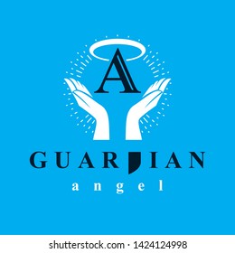 Archangel Vector Conceptual Symbol For Use In Catechesis Organizations.