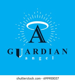 Archangel Vector Conceptual Symbol For Use In Catechesis Organizations.