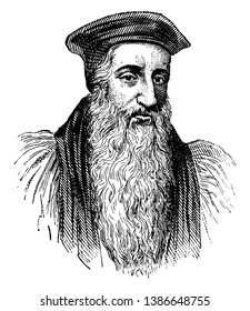 Nostradamus Portrait Line Art Illustration Stock Vector (Royalty Free ...