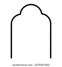 Arched Door Quadro Arquitetônico, Estilo Árabe e Indiano Porta e Janela Ícone Arquitetônico, Line Art