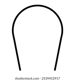 Arched Door Architectural Frame, Classic Style Door and Window Architectural Icon, Black Door Frame Icon Line Art