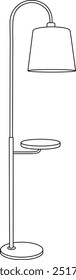 Arched Floor Lamp Line Art