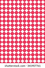 arched rectangles. Seamlessly repeatable vector pattern. Checkered (chequered) background with tilted squares.