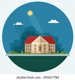 Archeological museum of antiquity and natural science exposition ancient civilizations. Flat style vector illustration.