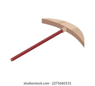 Archeological pickaxe icon isometric vector illustration