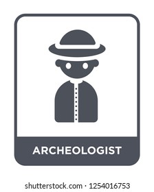 archeologist icon vector on white background, archeologist trendy filled icons from History collection, archeologist simple element illustration