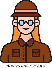 Archeologist Line vector Icon Design