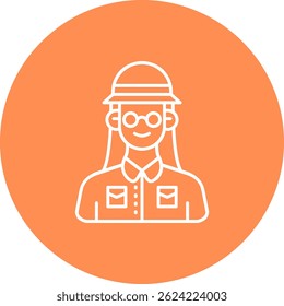 Archeologist Line vector Icon Design