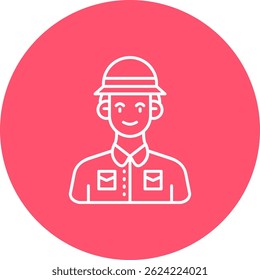 Archeologist Line vector Icon Design