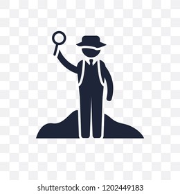 Archeologist transparent icon. Archeologist symbol design from Professions collection. Simple element vector illustration on transparent background.