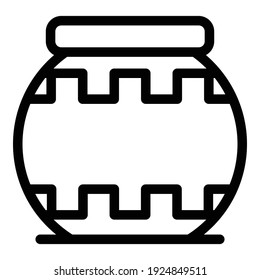 Archeology amphora icon. Outline archeology amphora vector icon for web design isolated on white background