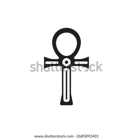 Archeology Ankh Filled Icon Vector Illustration