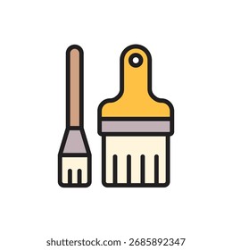 Ilustração do vetor do ícone do pincel de arqueologia