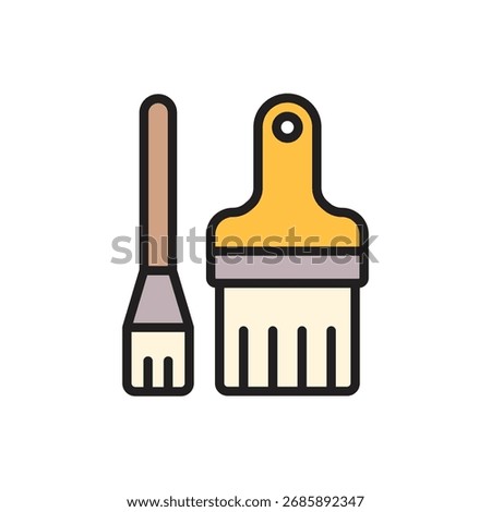 Archeology Brush Icon Vector Illustration