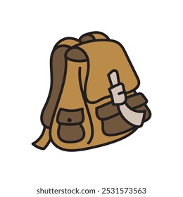 Ilustração de Doodle de Arqueologia - Mochila