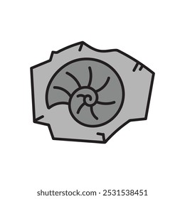 Archeology Doodle Illustration - Fossil