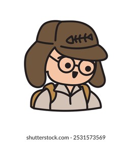 Archeology Doodle Illustration - Man Archeology