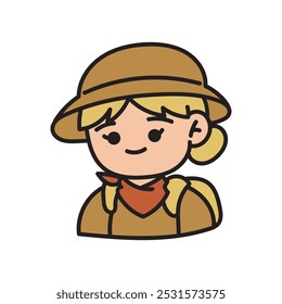 Archeology Doodle Illustration - Woman Archeology