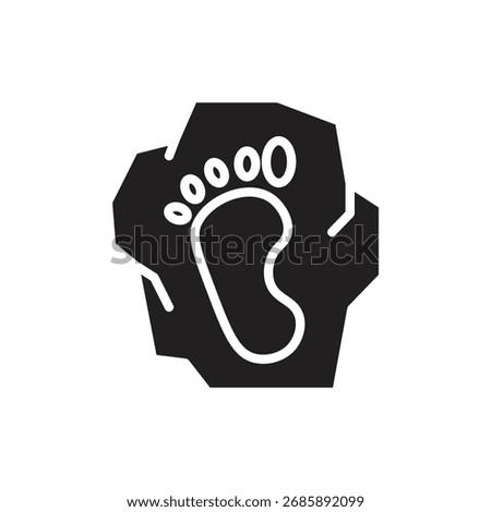 Archeology Footprint Filled Icon Vector Illustration