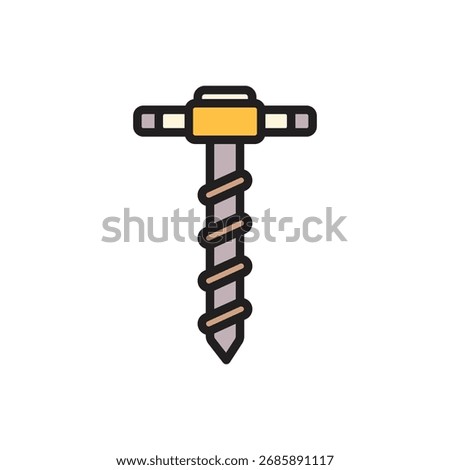 Archeology Gimlet Icon Vector Illustration