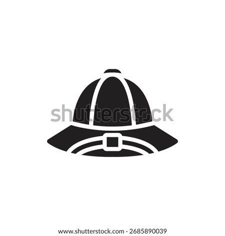 Archeology Hat Filled Icon Vector Illustration