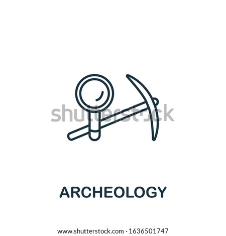 Archeology icon from science collection. Simple line element Archeology symbol for templates, web design and infographics