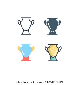 archeology icons vector with four different style