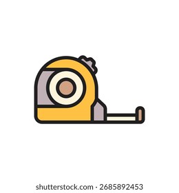 Archeology Measuring Tape Icon Vector Illustration