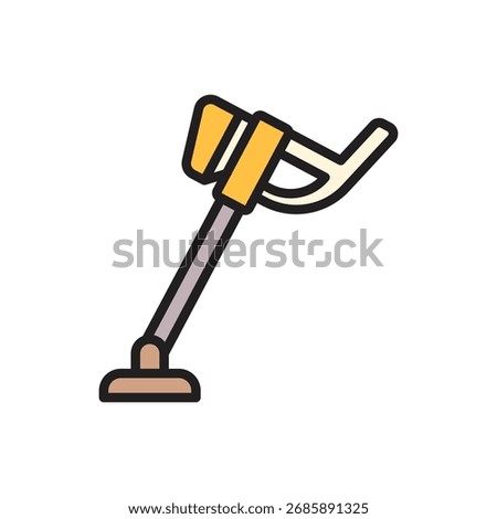 Archeology Metal Detector Icon Vector Illustration
