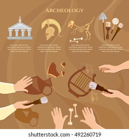 Archeology Paleontology Concept Archaeological Excavation Ancient Stock ...