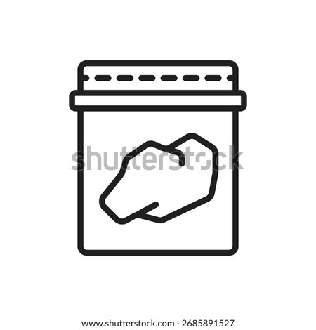 Archeology Sample Bag Outline Icon Vector Illustration
