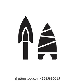Archeology Weapon Filled Icon Vector Illustration