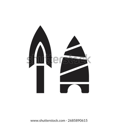 Archeology Weapon Filled Icon Vector Illustration