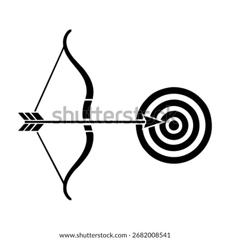 Archer aiming arrow at the bullseye of a target, symbolizing focus, precision, and achieving goals