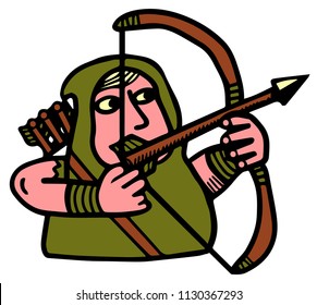 archer aiming with a bow