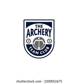Vector de plantilla de logotipo de tiro al arco 