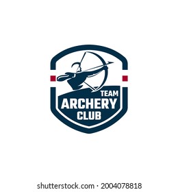 Archer Archery Team Club Logo Template Stock Vector (Royalty Free ...