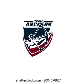 Archer Archery Team Club Logo Template Vector 