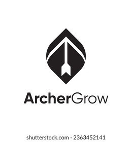 Archer arrow logo design vector