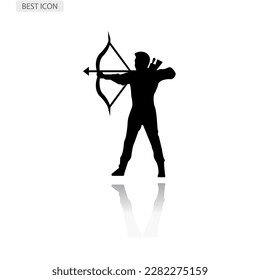 archer, arrow, man, archery icon, icons, vector